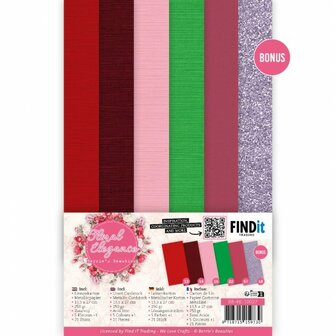 BB-4K-10027 Linnen Cardstock Pack - Berries Beauties - Floral Elegance - 4K