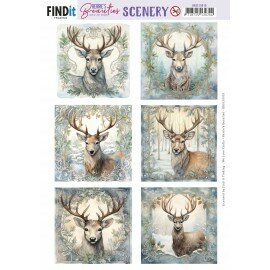 BBSC10010 Push-Out Scenery - Berries Beauties - Deer Square