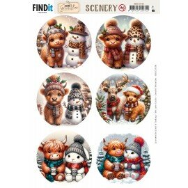 BBSC10108 Scenery Push out - Berries Beauties - Highland Holidays - Round