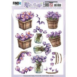 SB11082 3D Pushout Sheet - Berries Beauties - First Blossoms - Crocus Charm