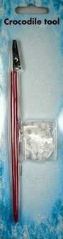 CROC002 - Nellie's Choice - crocodile tool - Cliptool met 50 witte 3 mm pompoms