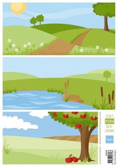 AK0066 Marianne Design - Knipvel - Eline`s backgrounds meadow A4