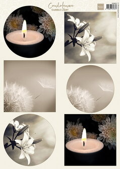 VK9625 Marianne Design - Knipvellen - Condoleance - Candle light A4