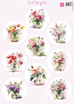 VK9640 Marianne Design - Knipvellen - Sweet Bouquets A4