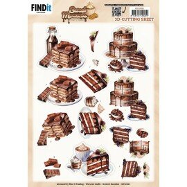 CD12431 3D Cutting Sheet - Berries Beauties - Sweet Moments - Baked with love