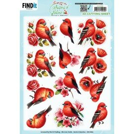 CD12436 3D Cutting Sheet - Berries Beauties - Whispers of Nature - Red