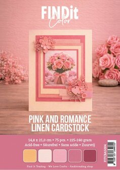 FITCBA5004 Find It Color - Linnen Cardstock Pack A5 - Pink and Romance Pack