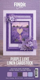 FITCB4K003 Find It Color - Linnen Cardstock Pack 4K - Purple Luxe Pack