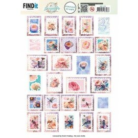 SB11119 Berries Beauties - Dragonflies - Push Out Postage Stamp