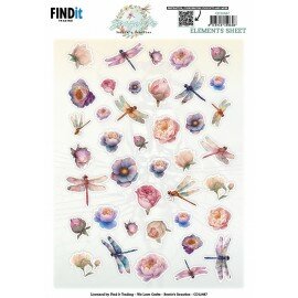 CD12447 Cutting Sheet - Berries Beauties - Dragonflies - Small Elements