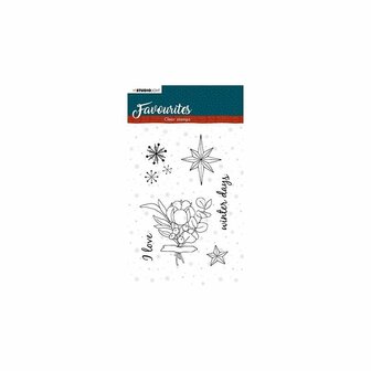 STAMPSL505 Studio Light Clear Stamp Winter's Favourites 105x148mm nr.505
