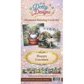 DDDCS1004 Dotty Design - Diamond Card ONLY Set - Happy Gnomes Exclusief steentjes