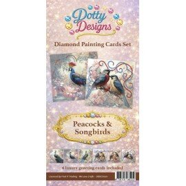 DDDCS1001 Dotty Design - Diamond Card ONLY Set - Peacocks &amp; Songbirds Exclusief steentjes