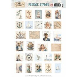 BBCAPO10002 Berries Beauties - Collage Art - Push Out Postage Stamp - Nautical Breeze