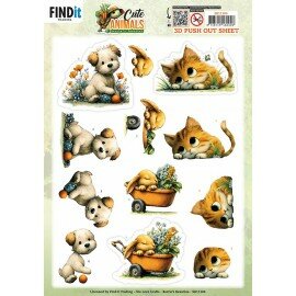 SB11106 3D Pushout Sheet - Berries Beauties - Cute Animals - Garden Friends