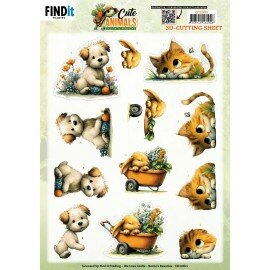 CD12451 3D Cutting Sheet - Berries Beauties - Cute Animals - Garden Friends
