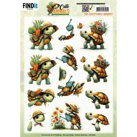 CD12449 3D Cutting Sheet - Berries Beauties - Cute Animals - Turtles