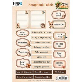 BBSL002 Berrie's Beauties Scrapbook Labels - Cute Animals - ENG