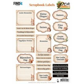 BBSL001 Berrie's Beauties Scrapbook Labels - Cute Animals - NL (gratis bij BC-02)