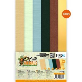 BB-4K-10033 Linen Cardstock Pack - Berries Beauties - Cute Animals - 4K