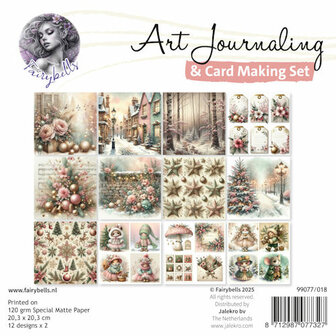 018 Fairybells Art Journaling &amp; Card Making Set Kerst Roze