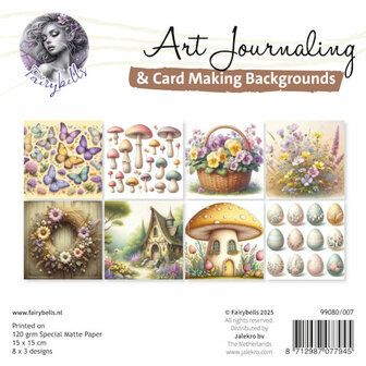 007 Fairybells Art Journaling &amp; Card Making Backgrounds Set Pasen - Voorjaar