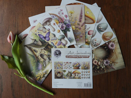 007 Fairybells Art Journaling &amp; Card Making Backgrounds Set Pasen - Voorjaar
