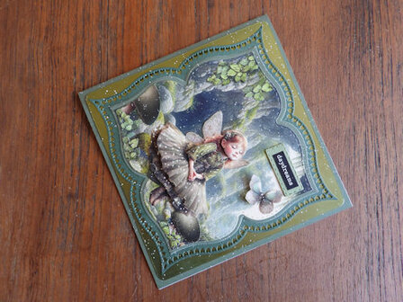 008 Fairybells Art Journaling &amp; Card Making Backgrounds Set Fairies groen-lila-zalm