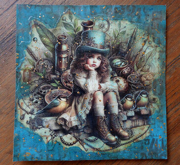 010 Fairybells Art Journaling &amp; Card Making Backgrounds Set Steampunk