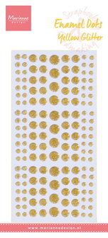 PL4530 Marianne D Decoration Enamel dots - Geel glitter 