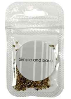 SBA502 Halfpearls 2mm Polished Gold