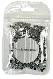 SBA561 Halfpearls 4mm Polished Silver/Zilver