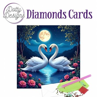 DDDC1215 Dotty Designs Diamond Cards - Swans