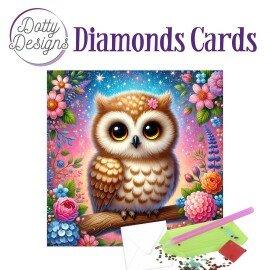 DDDC1214 Doty Designs Diamond Cards - Starlight Blossom Owl