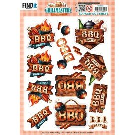 SB11124 3D Pushout Sheet - Berries Beauties - Grillmasters - Backyard Feast