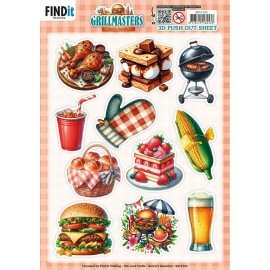 SB11123 3D Pushout Sheet - Berries Beauties - Grillmasters - Assorti