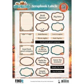 BBSL003 Berrie's Beauties Scrapbook Labels - Grillmasters - EN