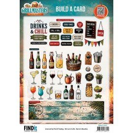 BBBAC10003 Berrie's Beauties- Build A Card - Grillmasters - Drink's &amp; Chill