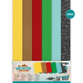 BB-A4-10035 Linen Cardstock Pack - Berries Beauties - Grillmasters - A4