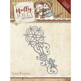 YCD10071 Yvonne Creations - Snijmal - Ornament - Holly Jolly