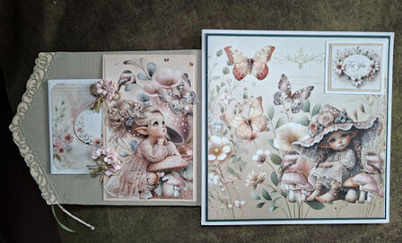 Fairybells roze combi knipvellen 3 stuks voor pop-up en decoupage