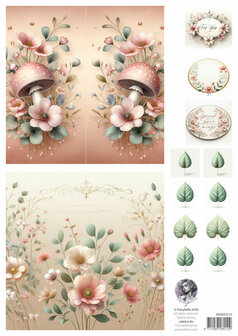 Fairybells roze combi knipvellen 3 stuks voor pop-up en decoupage