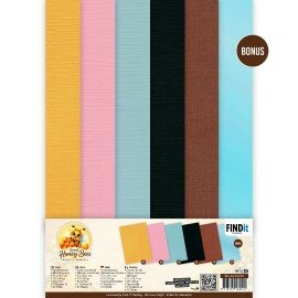 BB-A4-10036 Linen Cardstock Pack - Berries Beauties - Sweet Honey Bees - A4