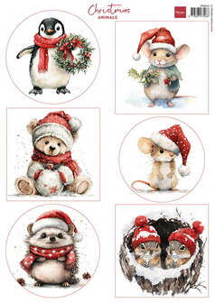 VK9649 Marianne Design - Knipvellen - Christmas Animals