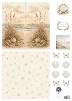 Fairybells beige combi knipvellen 3 stuks voor pop-up en decoupage