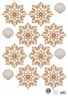 Fairybells beige combi knipvellen 3 stuks voor pop-up en decoupage