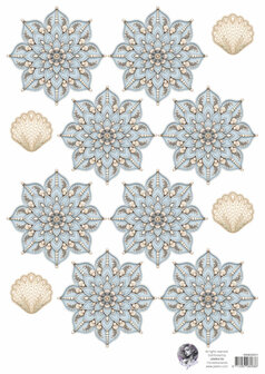 Fairybells blauw combi knipvellen 3 stuks voor pop-up en decoupage