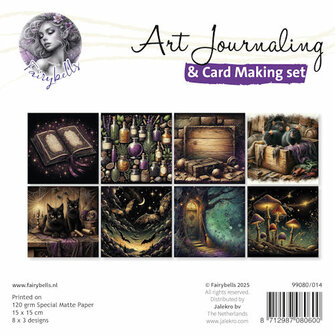 014 Fairybells Art Journaling &amp; Card Making Backgrounds Set Moonlight