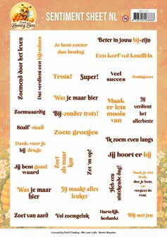SB11153 3D Pushout Sheet - Berries Beauties - Sweet Honey Bees - Sentiments - NL