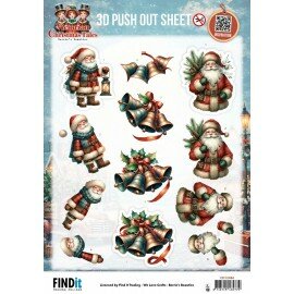 SB11140 3D Pushout Sheet - Berries Beauties - Victorian Christmas Tales - Timeless Christmas Bells